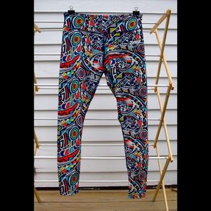 Neon, graffiti-style Zumba Leggings